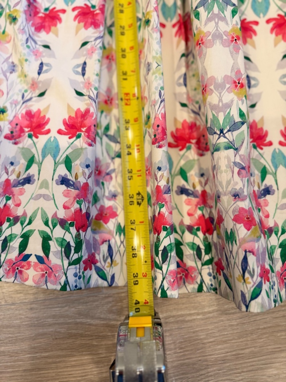 Talbots Fit and Flare Floral Dress Boatneck 14 Petite - Picture 6 of 8